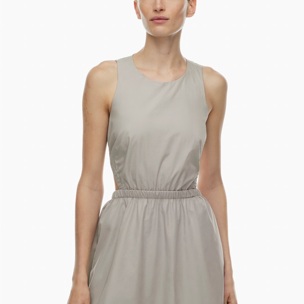 Aritzia Wilfred Cella Poplin Dress in Ashen - Picture 8 of 10